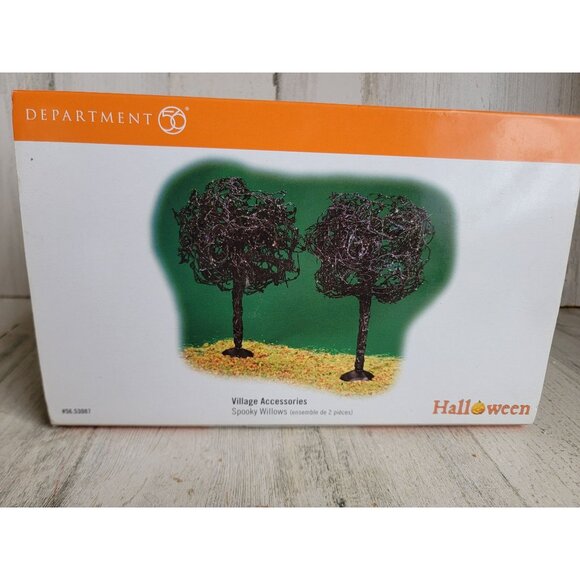Dept 56 53087 NEW Spooky willows Halloween village accessory glitter set - Picture 1 of 6